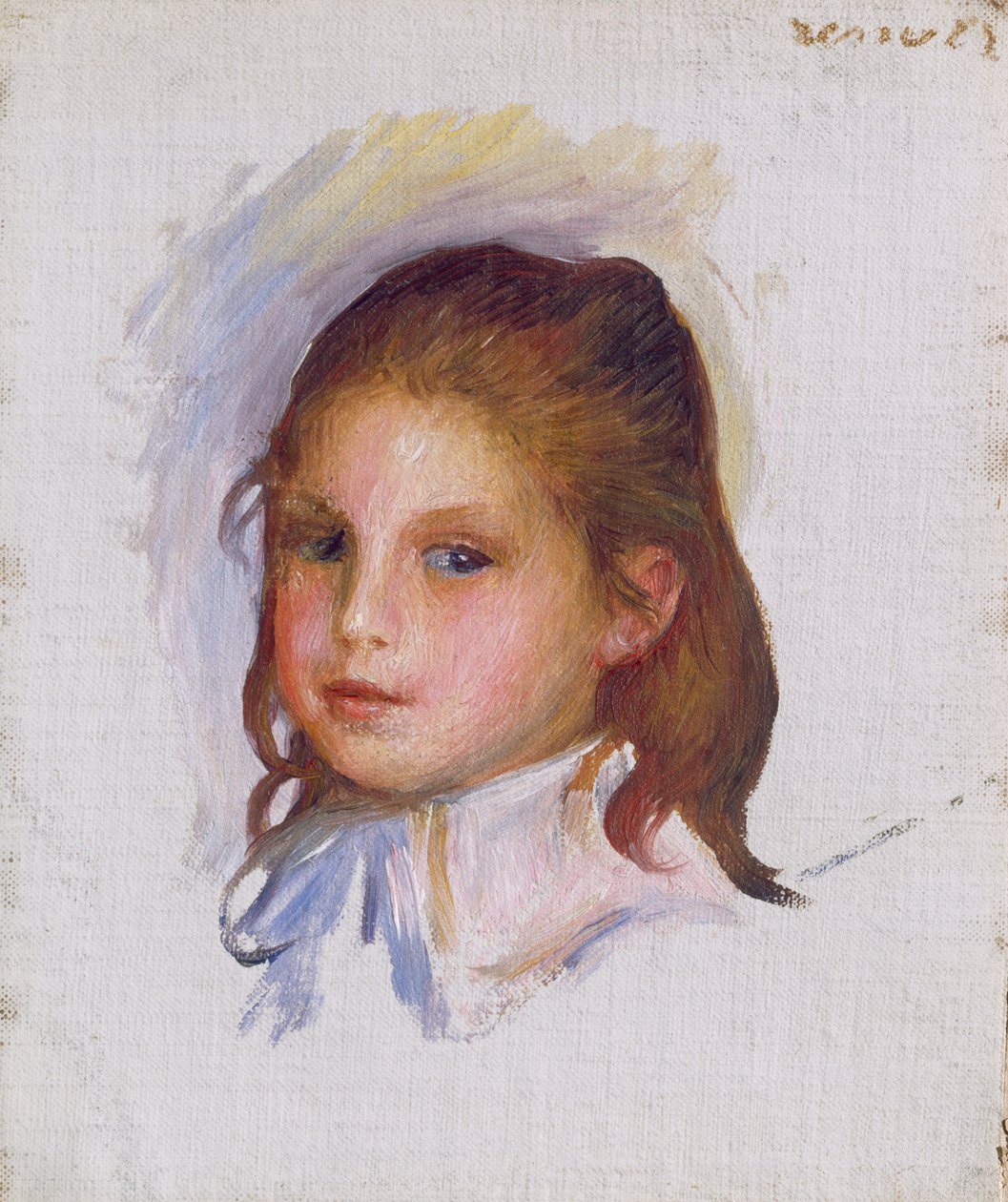 Ruskeatukkainen lapsi, 1887-88 tekijältä Pierre Auguste Renoir