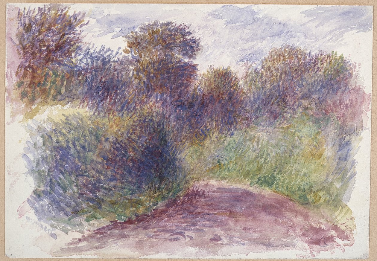 Country Lane (wc valkoisella kudottupaperilla) tekijältä Pierre Auguste Renoir