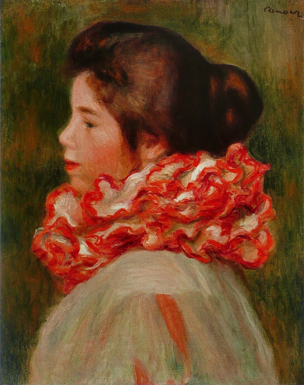 Nainen à la collerette rouge tekijältä Pierre Auguste Renoir