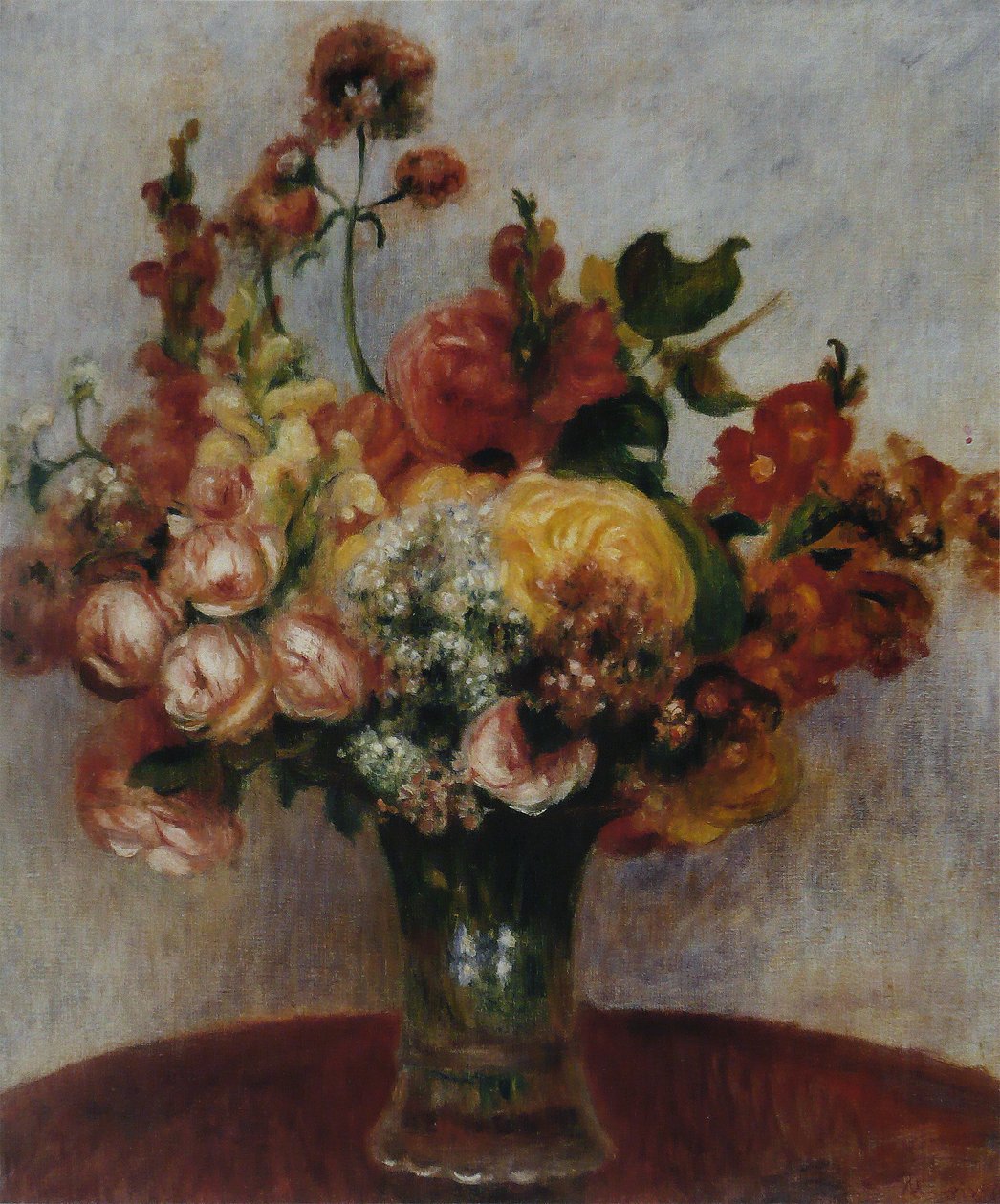 Fleurs dans un maljakko (Musée de lOrangerie) tekijältä Pierre Auguste Renoir