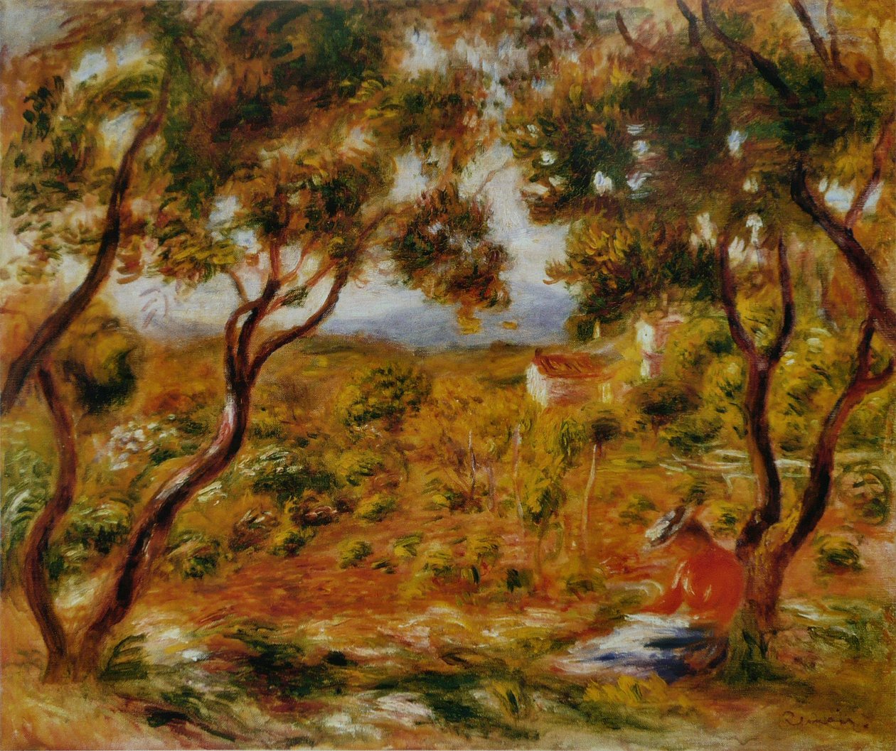 Les Vignes à Cagnes tekijältä Pierre Auguste Renoir