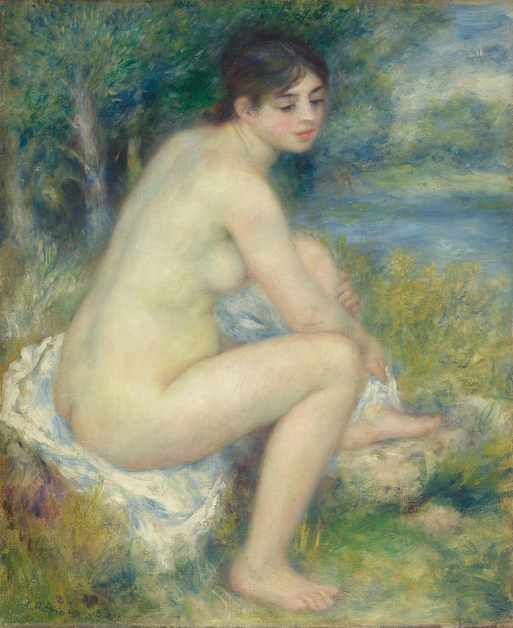 Alaston nainen maisemassa tekijältä Pierre Auguste Renoir