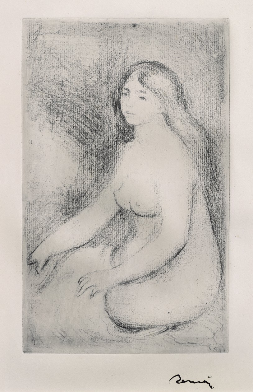 Istuva kylpejä, 1897 tekijältä Pierre Auguste Renoir