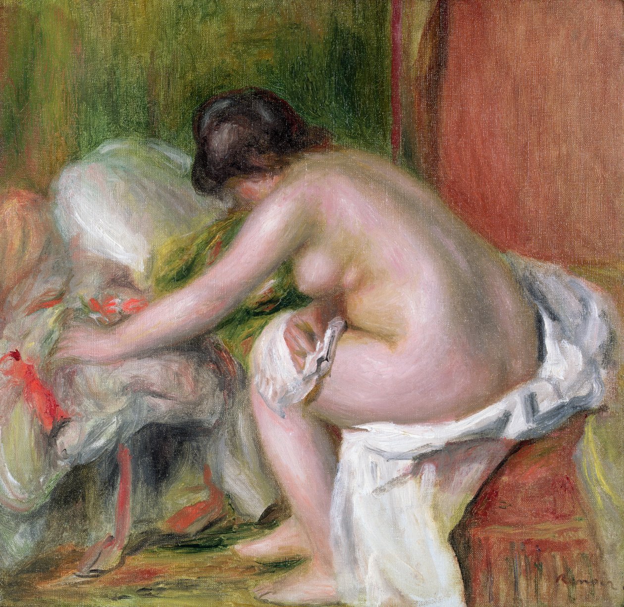 Istuva uimari, 1898 tekijältä Pierre Auguste Renoir