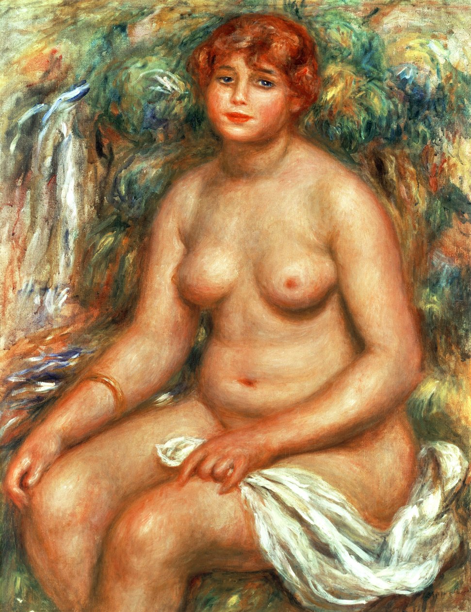 Istuva kylpejä, 1916 tekijältä Pierre Auguste Renoir