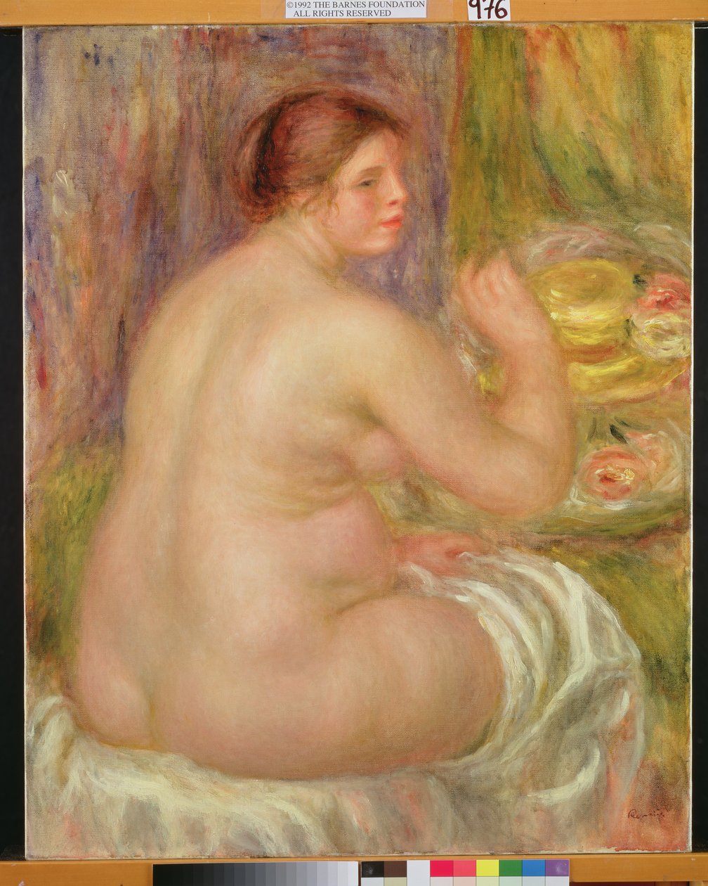 Istuva alaston, raskaana oleva nainen tekijältä Pierre Auguste Renoir