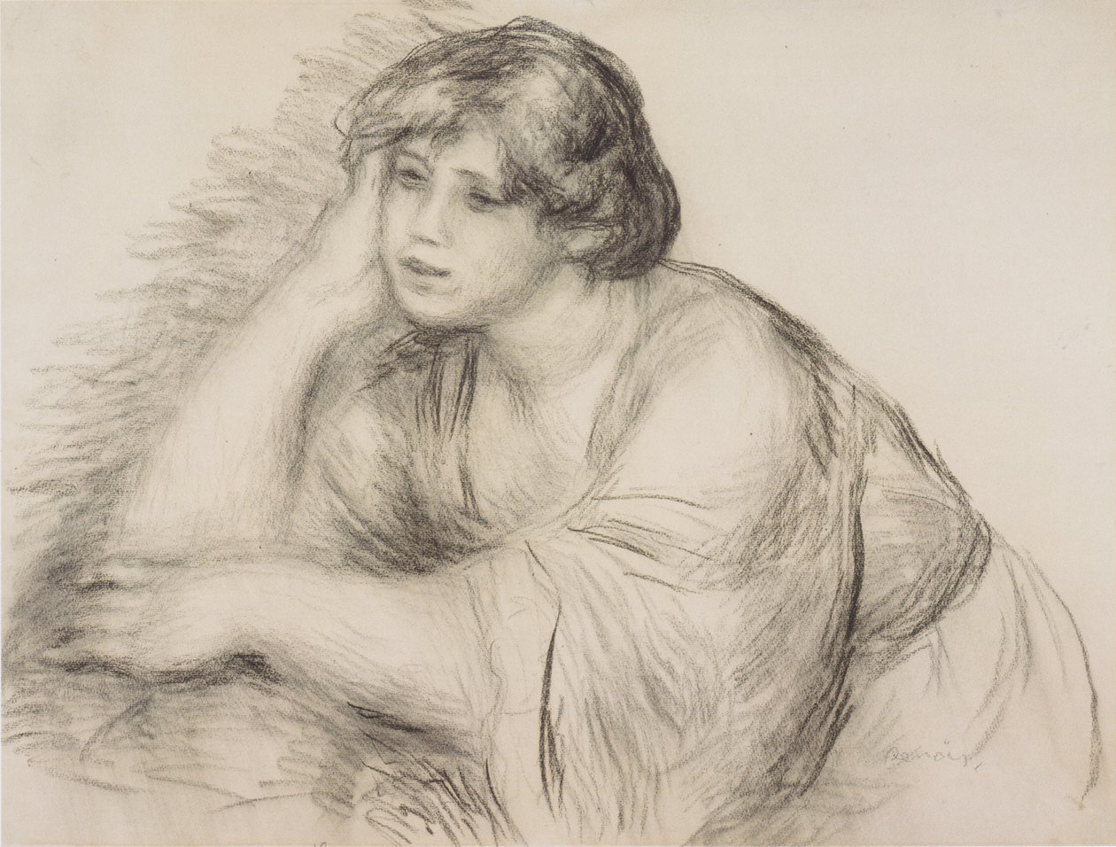 Istuva tyttö tekijältä Pierre Auguste Renoir