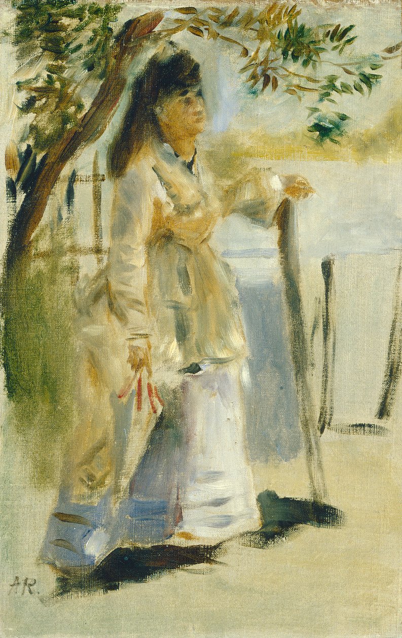 Nainen aidan luona, 1866 tekijältä Pierre Auguste Renoir