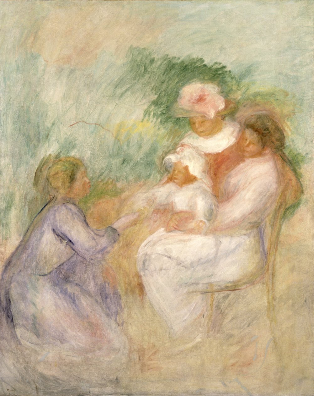 Naiset ja lapsi, n. 1896 tekijältä Pierre Auguste Renoir