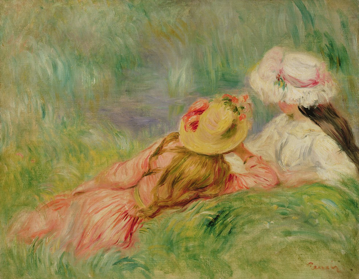 Nuoret tytöt joen rannalla tekijältä Pierre Auguste Renoir