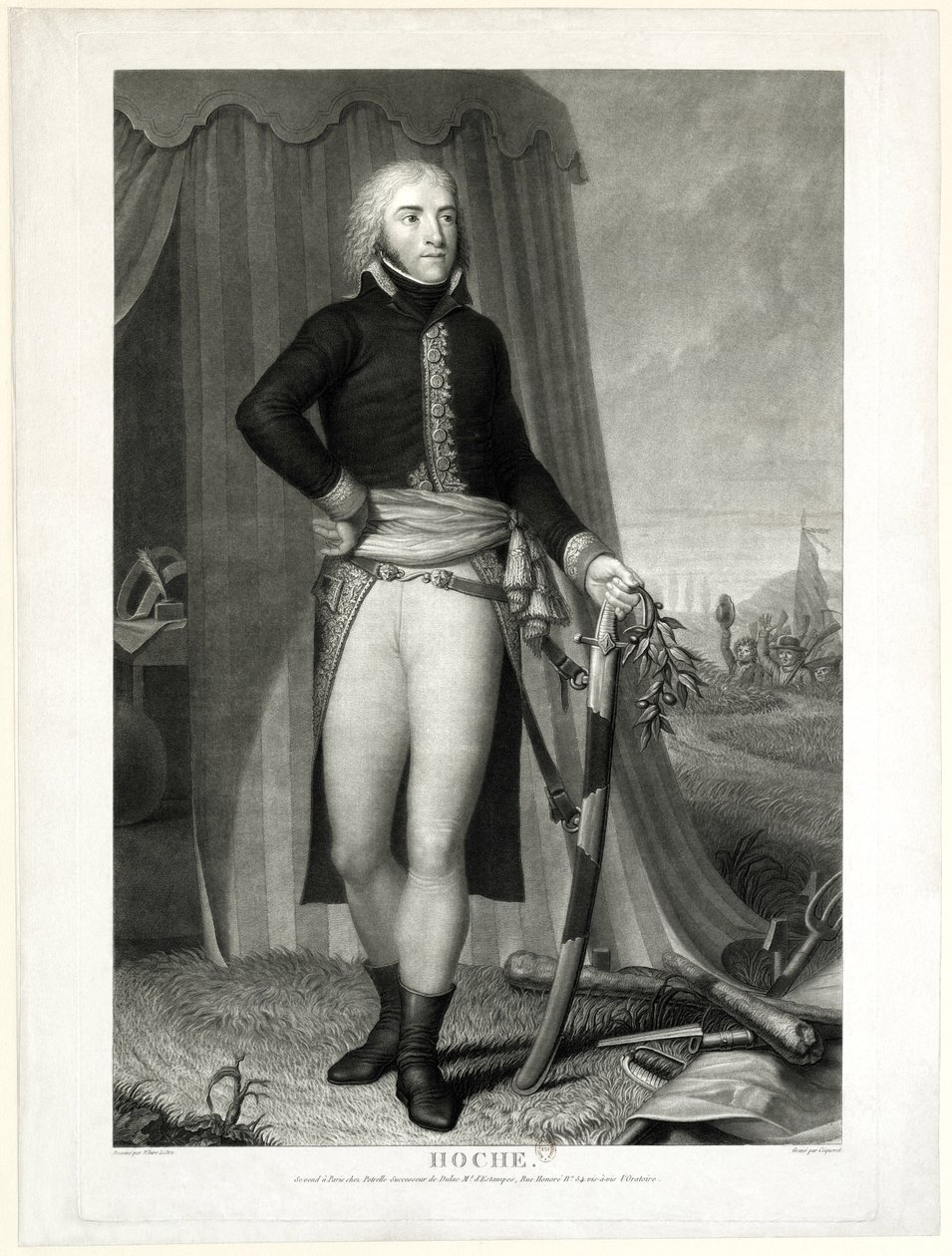 Lazare Hoche (1768 - 1797), ranskalainen kenraali tekijältä Pierre Charles Coqueret