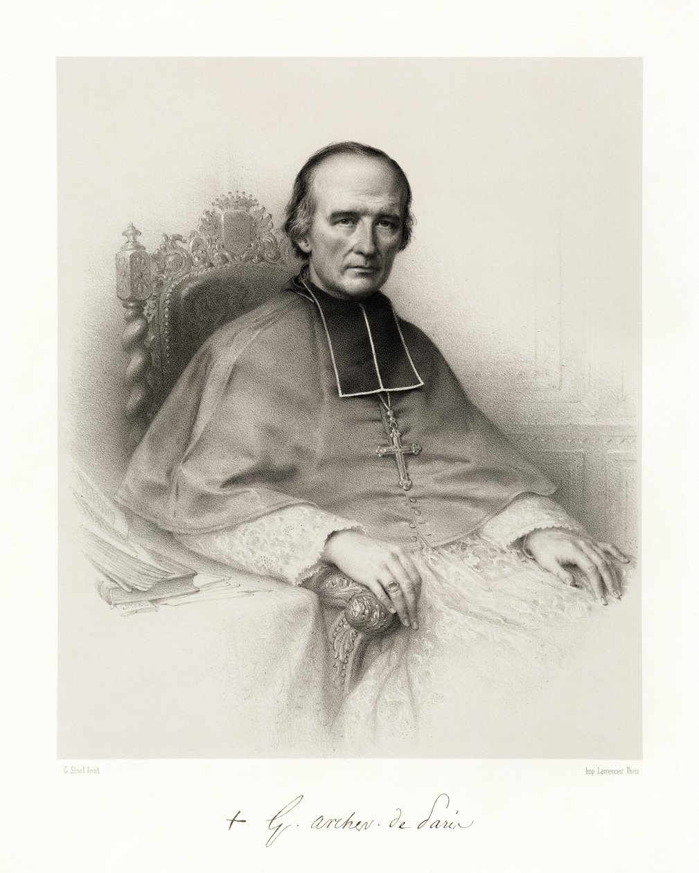 Georges Darboy, 1865-66 tekijältä Pierre Gustave Eugene Staal