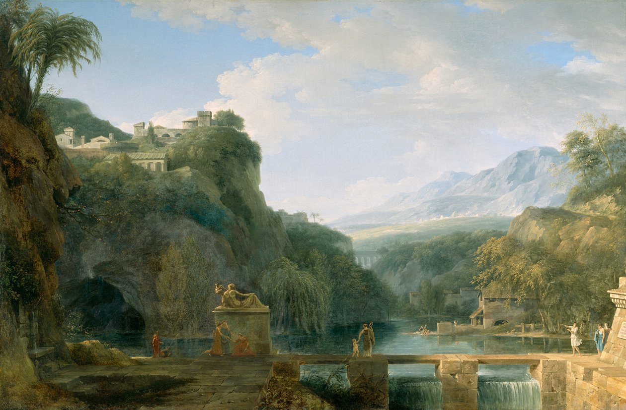 Muinaisen Kreikan maisema, 1786 tekijältä Pierre Henri de Valenciennes