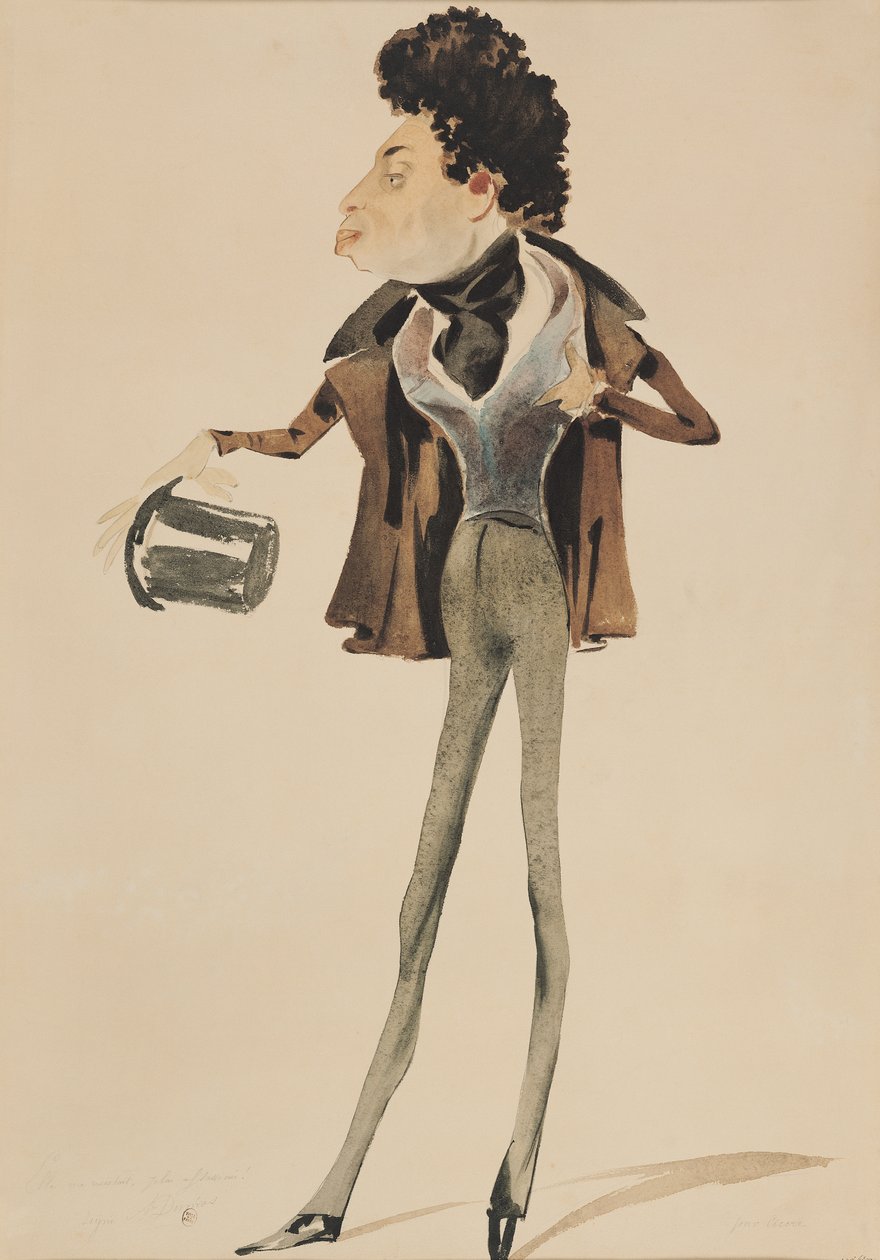 Alexander Dumas Peren (1802-70) karikatyyri tekijältä Pierre Luc Charles Ciceri