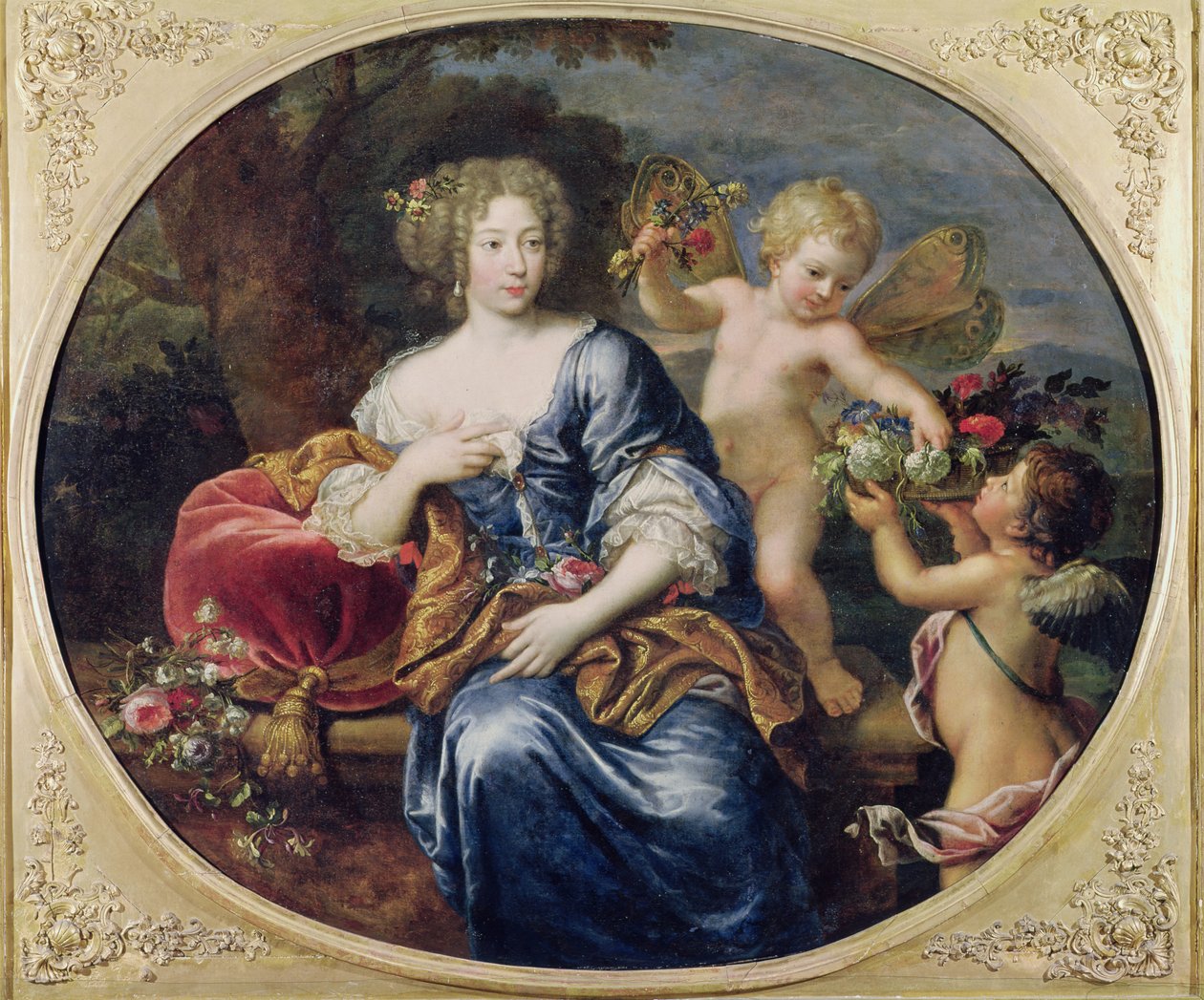Muotokuvan oletetaan olevan Francoise-Athenais de Rochechouart de Mortemart (1640-1707) Marquise de Montespan tekijältä Pierre Mignard