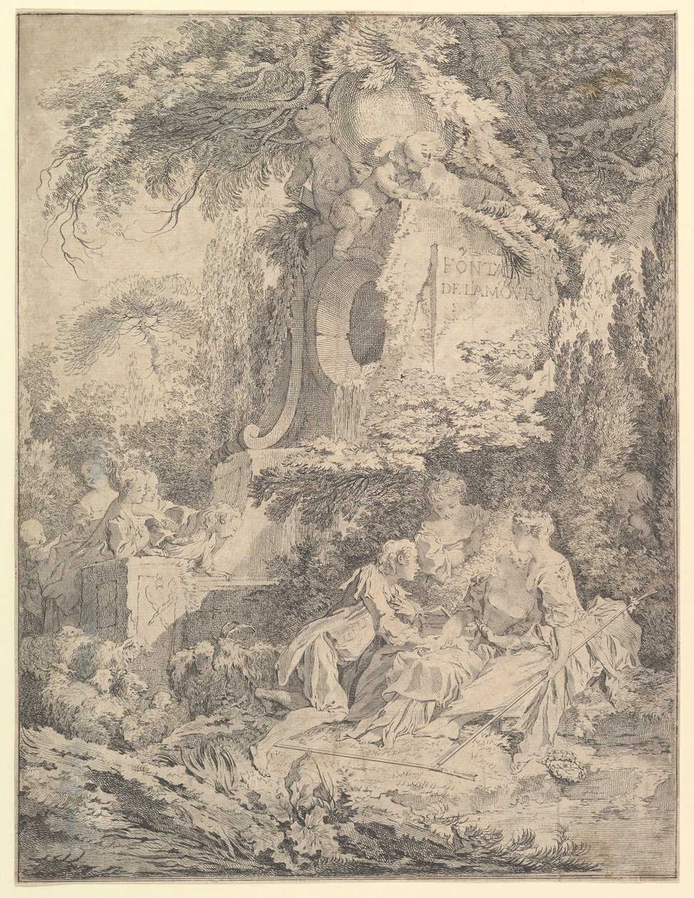 Rakkauden lähde, 1738. tekijältä Pierre Alexandre Aveline