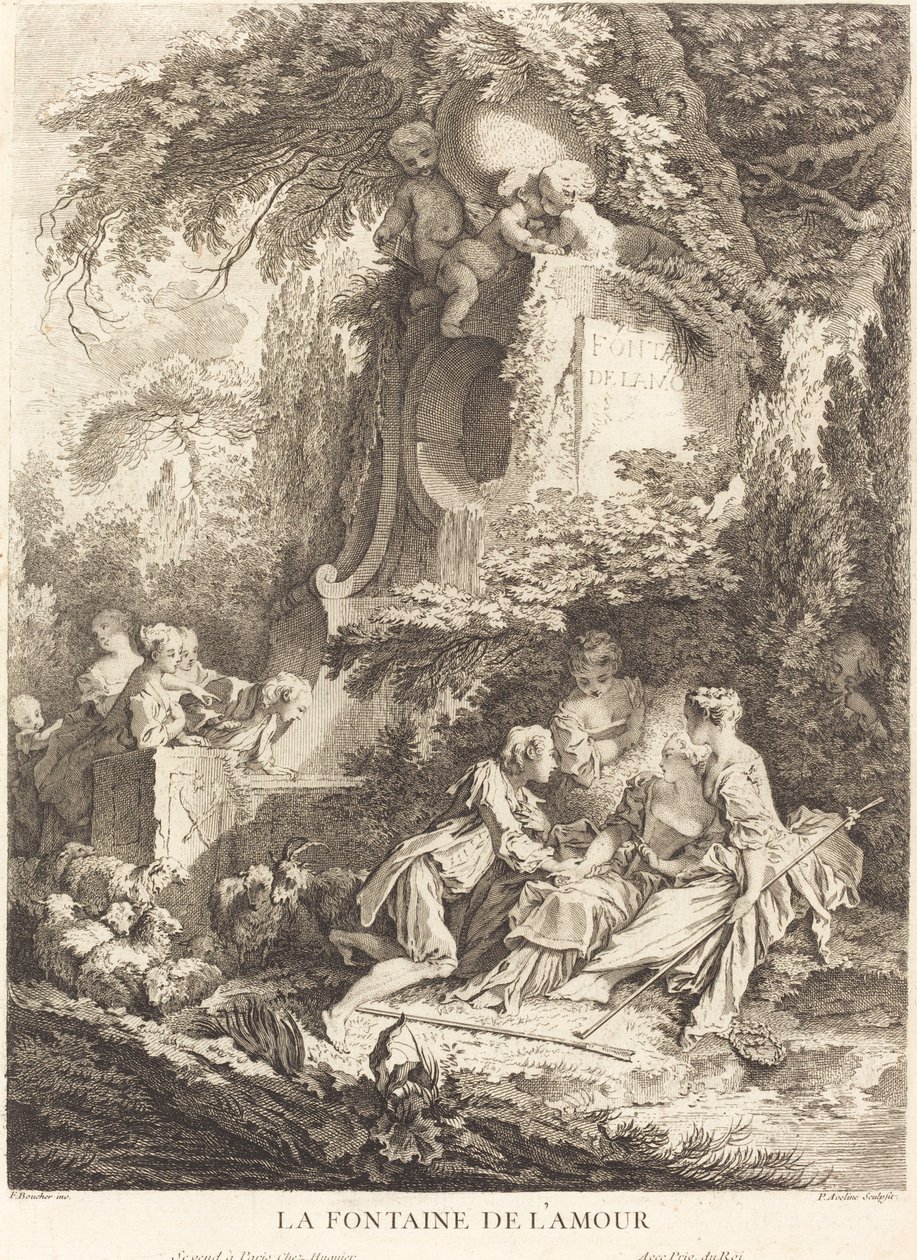 Rakkauden lähde, 1738. tekijältä Pierre Alexandre Aveline