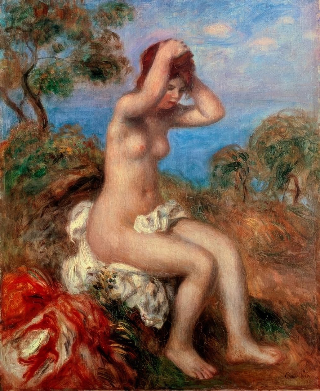 Badendes Mädchen tekijältä Pierre Auguste Renoir