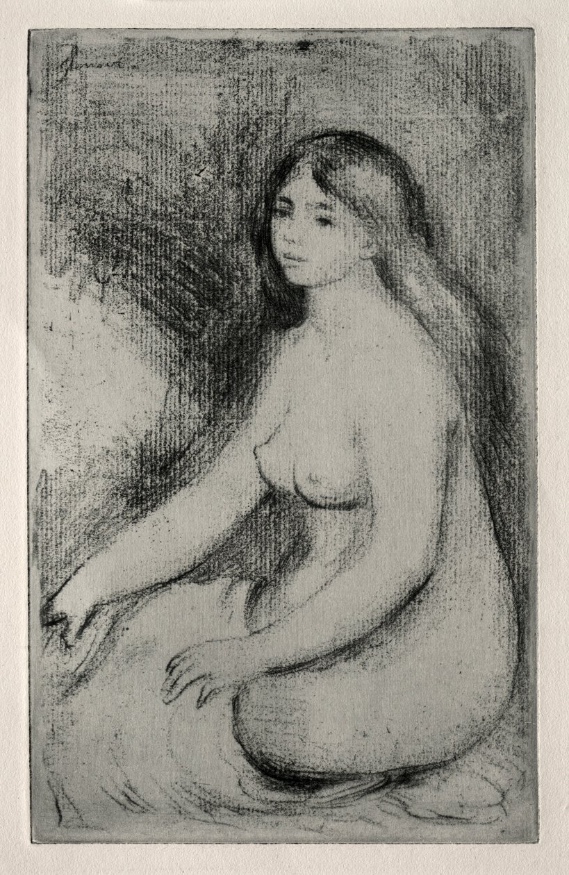 Istuva kylpylä, n. 1905. tekijältä Pierre Auguste Renoir