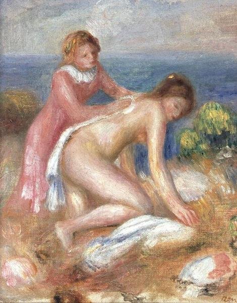 Kylpylä ja piika tekijältä Pierre Auguste Renoir