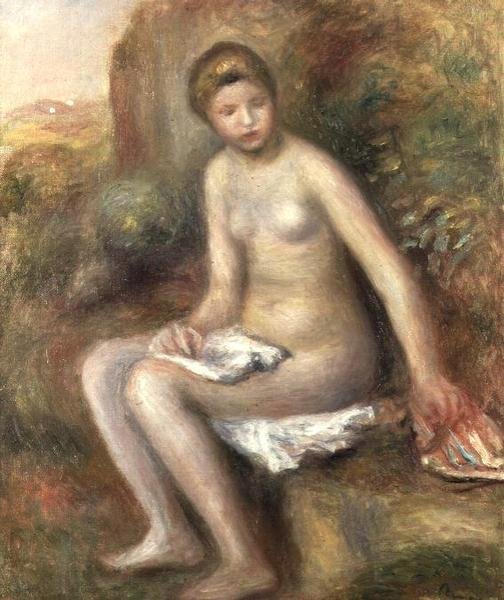 Kylpejä kalliolla tekijältä Pierre Auguste Renoir