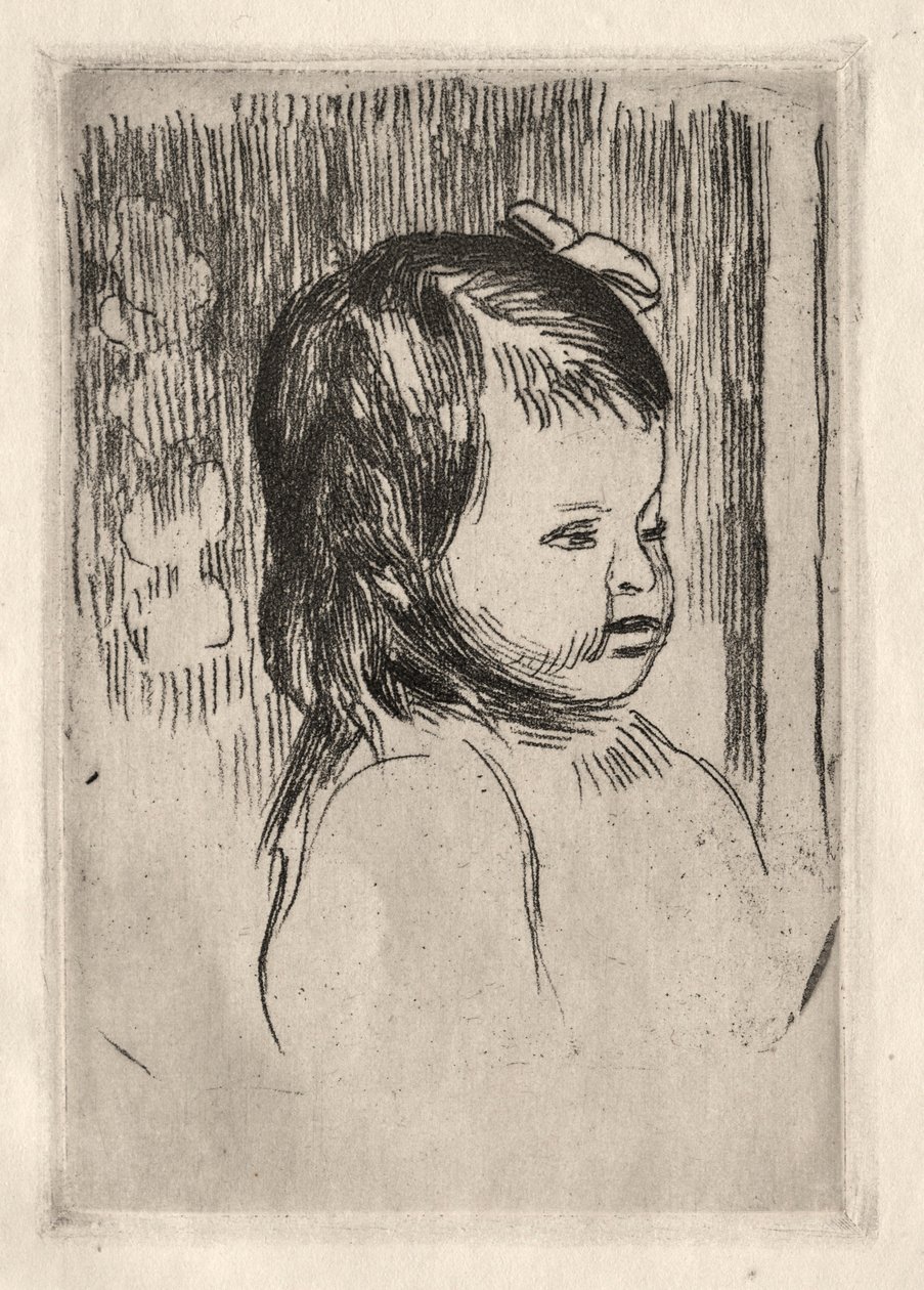 Lapsen rintakuva, käännetty oikealle. tekijältä Pierre Auguste Renoir