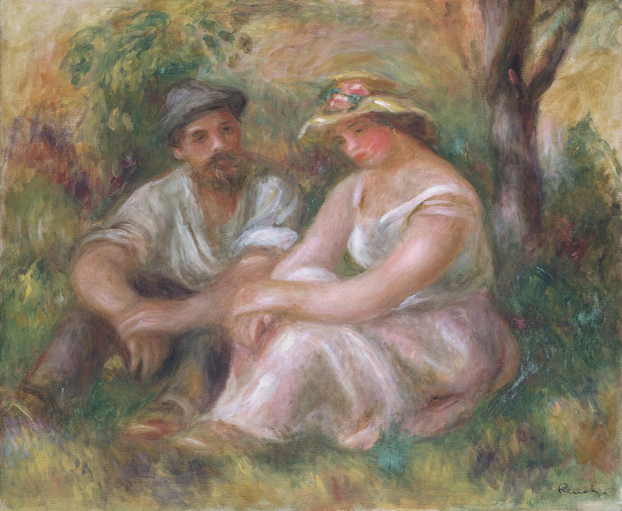"Keskustelu", 1912 tekijältä Pierre Auguste Renoir