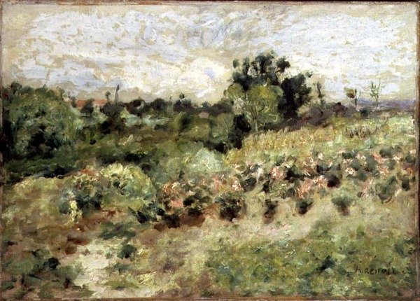 Field of Roses (öljy kankaalle) tekijältä Pierre Auguste Renoir