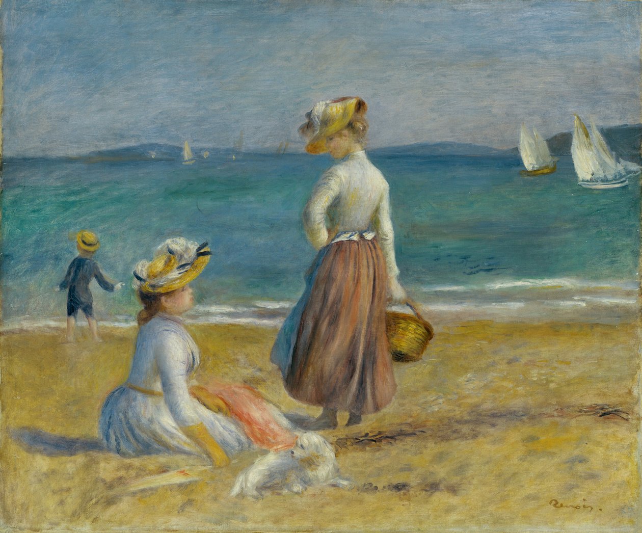 Figuurit rannalla, 1890. tekijältä Pierre Auguste Renoir