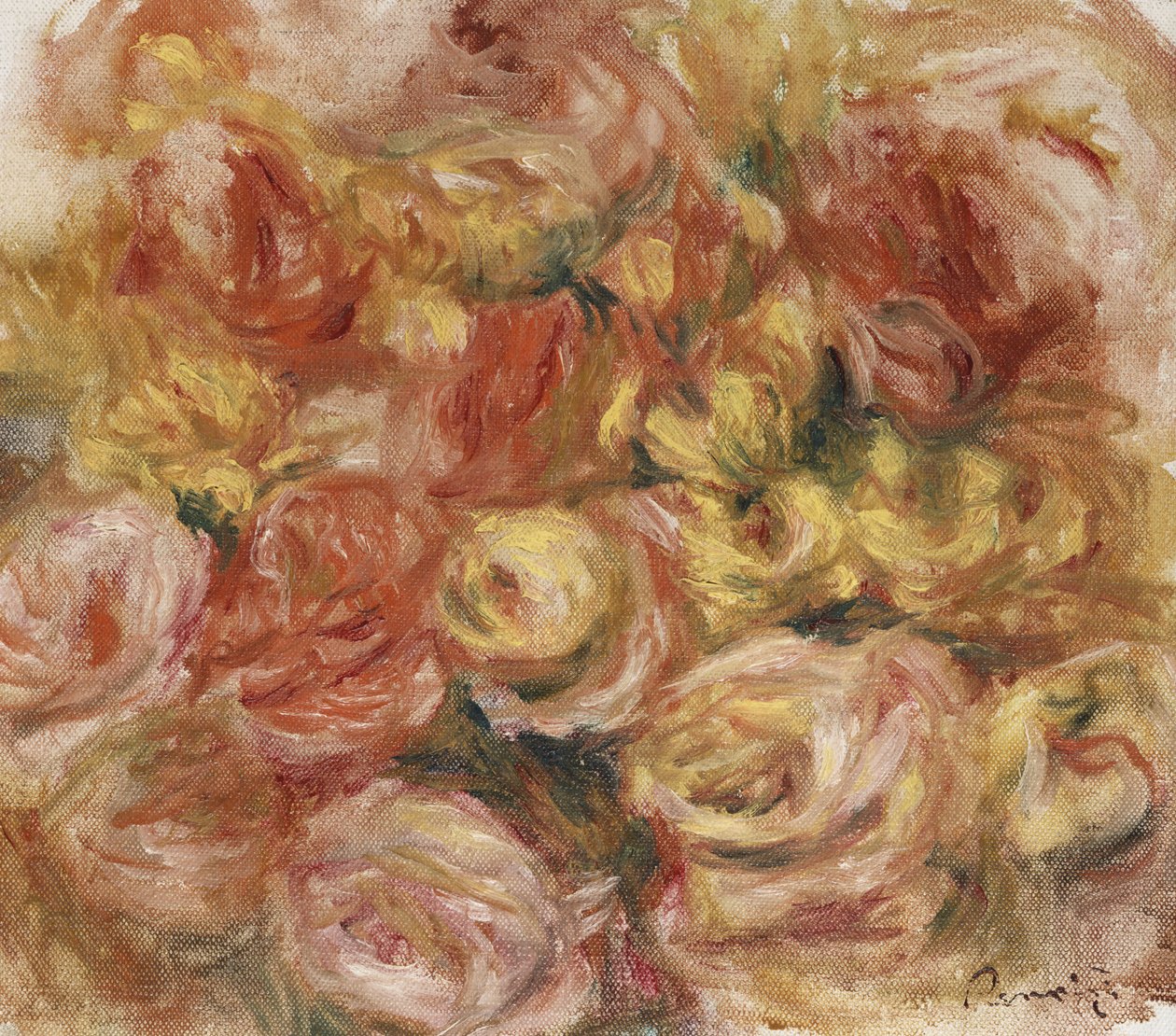 Kukkapiirros, n. 1914 tekijältä Pierre Auguste Renoir