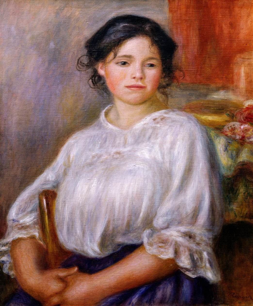 Girl Sitting, kirjoittanut Pierre-Auguste Renoir tekijältä Pierre Auguste Renoir