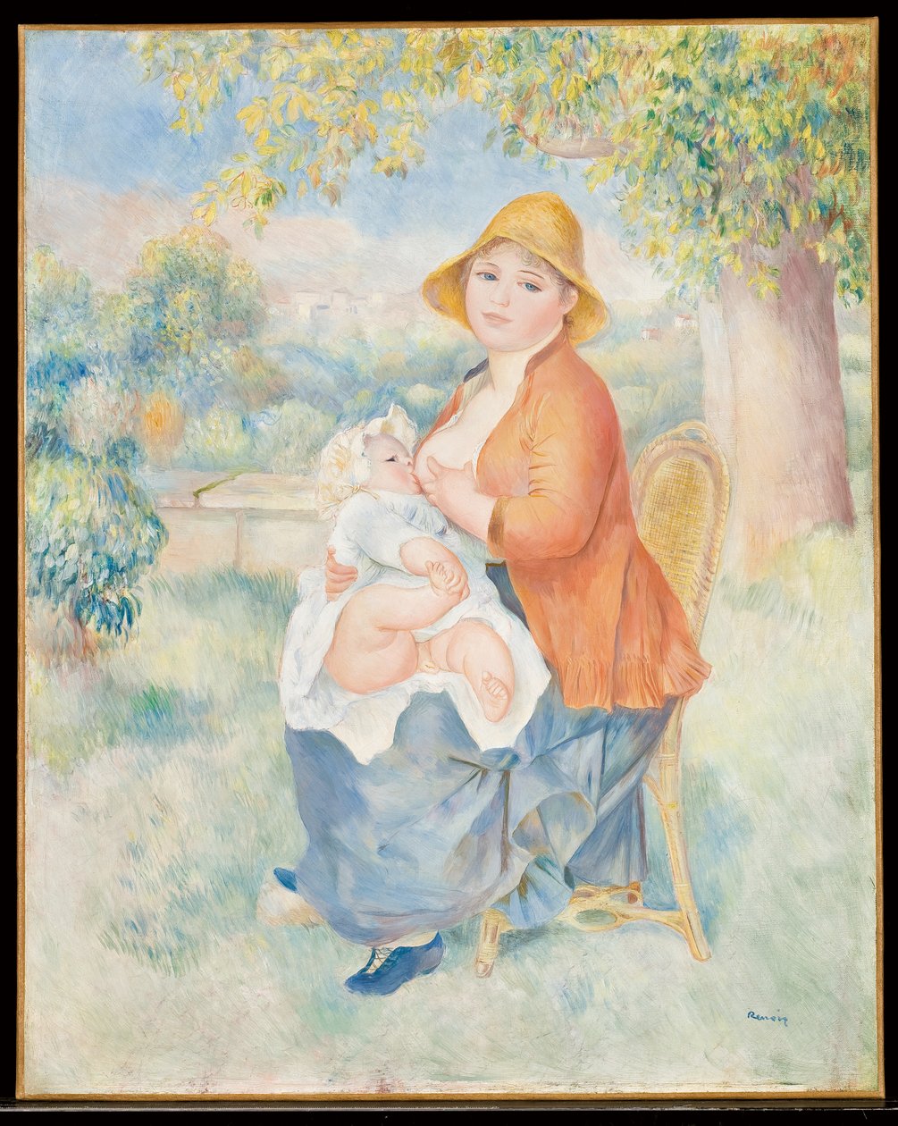 Lapsi rinnassa, 1886 tekijältä Pierre Auguste Renoir