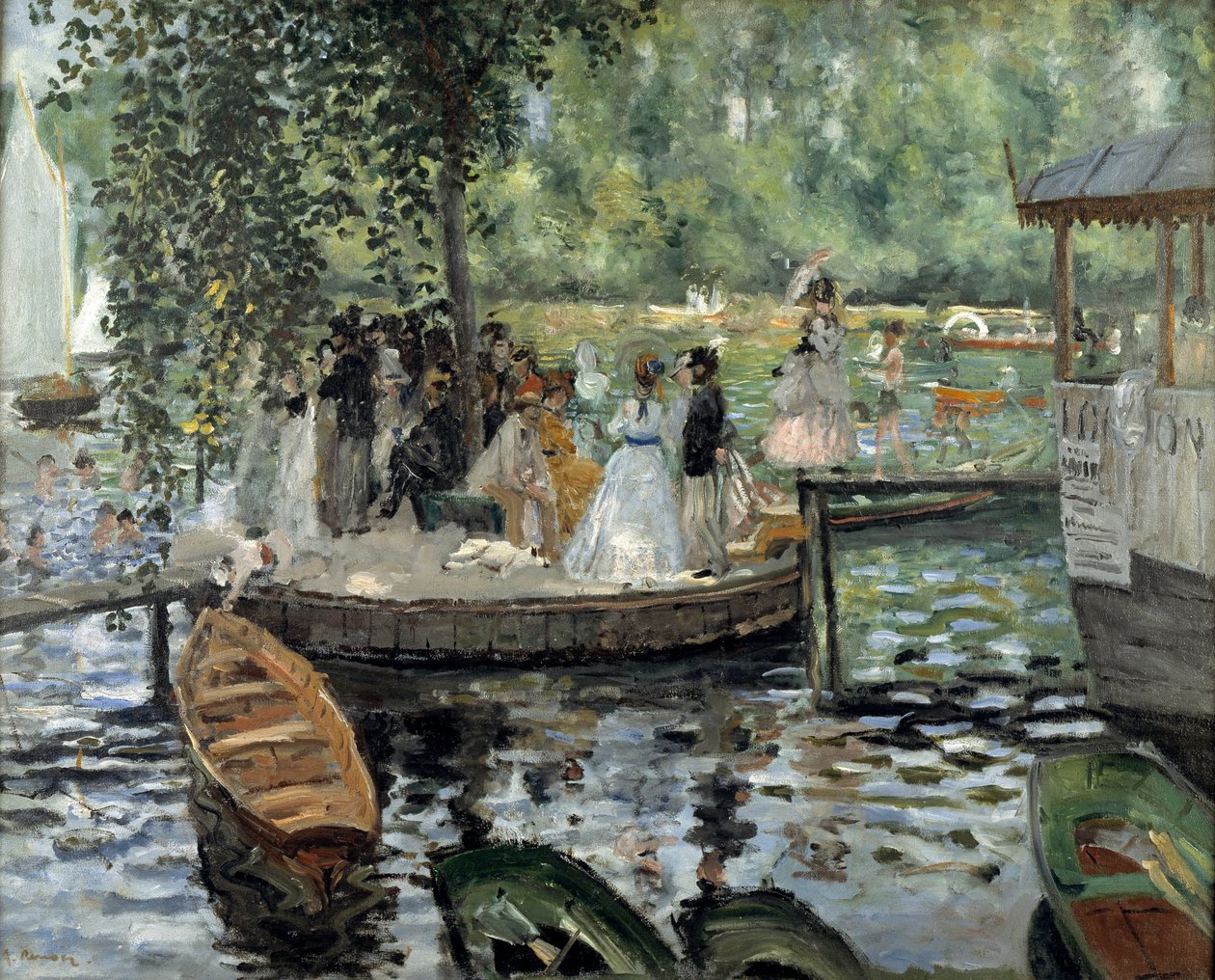 La Grenouillère, 1869 tekijältä Pierre Auguste Renoir