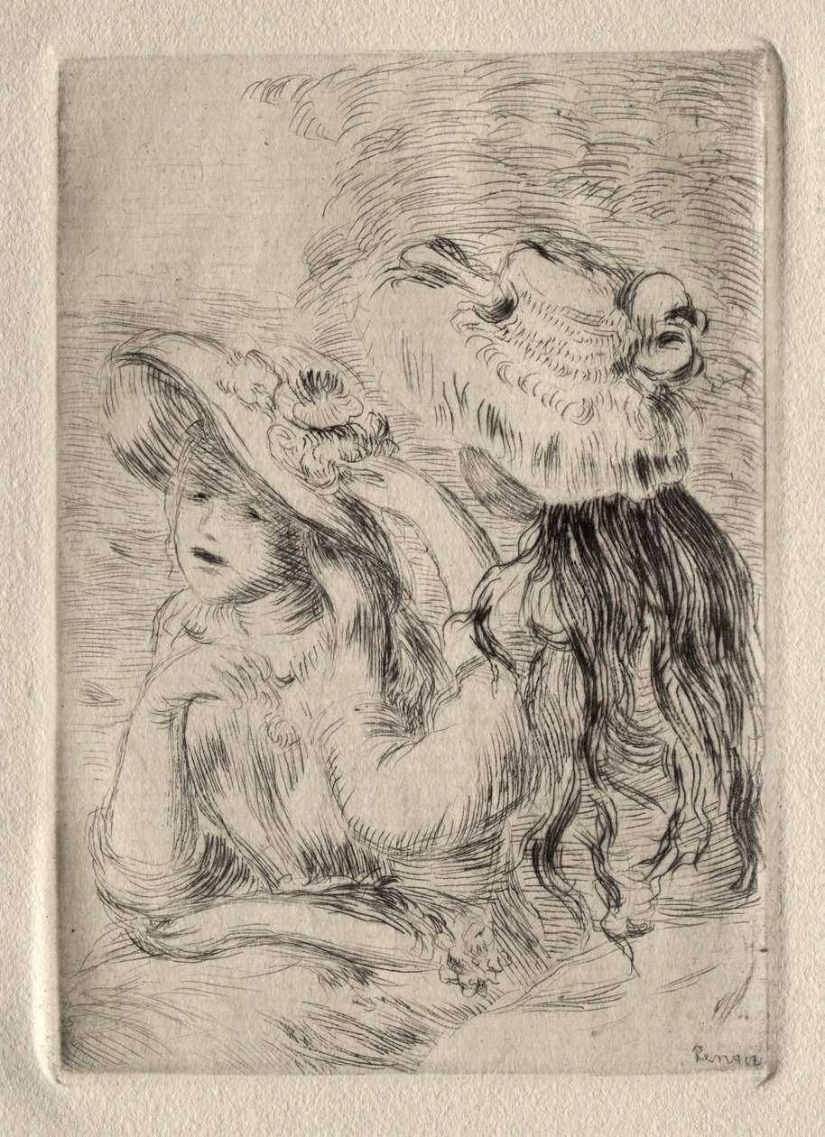 Kiinnitetty hattu. tekijältä Pierre Auguste Renoir