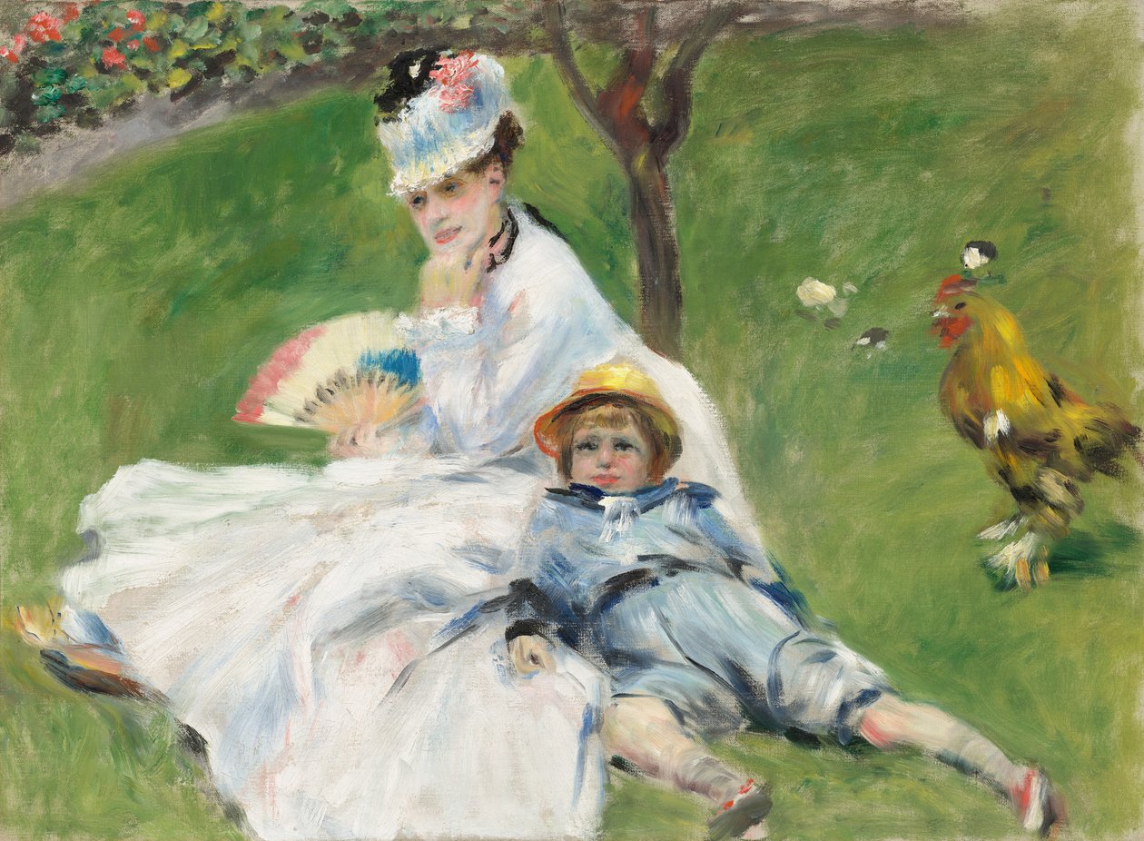 Madame Monet ja hänen poikansa, 1874. tekijältä Pierre Auguste Renoir