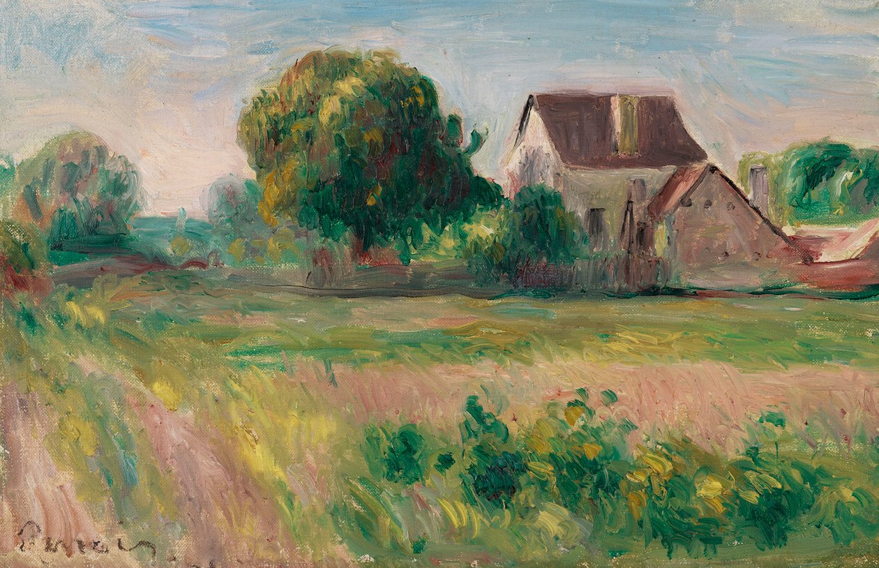 Talot Essoyesissa, n. 1890. tekijältä Pierre Auguste Renoir