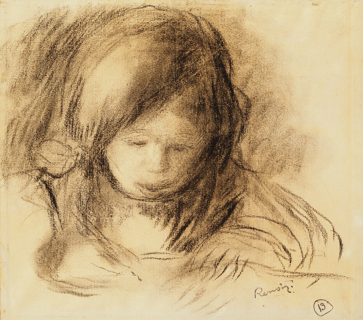 Mini-kirjoitin; Coco kirjoittaminen, tekijältä Pierre Auguste Renoir