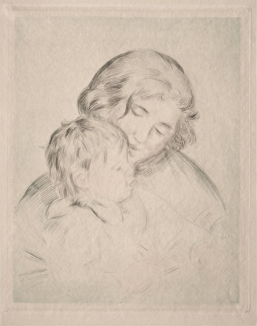 Äiti ja lapsi tekijältä Pierre Auguste Renoir