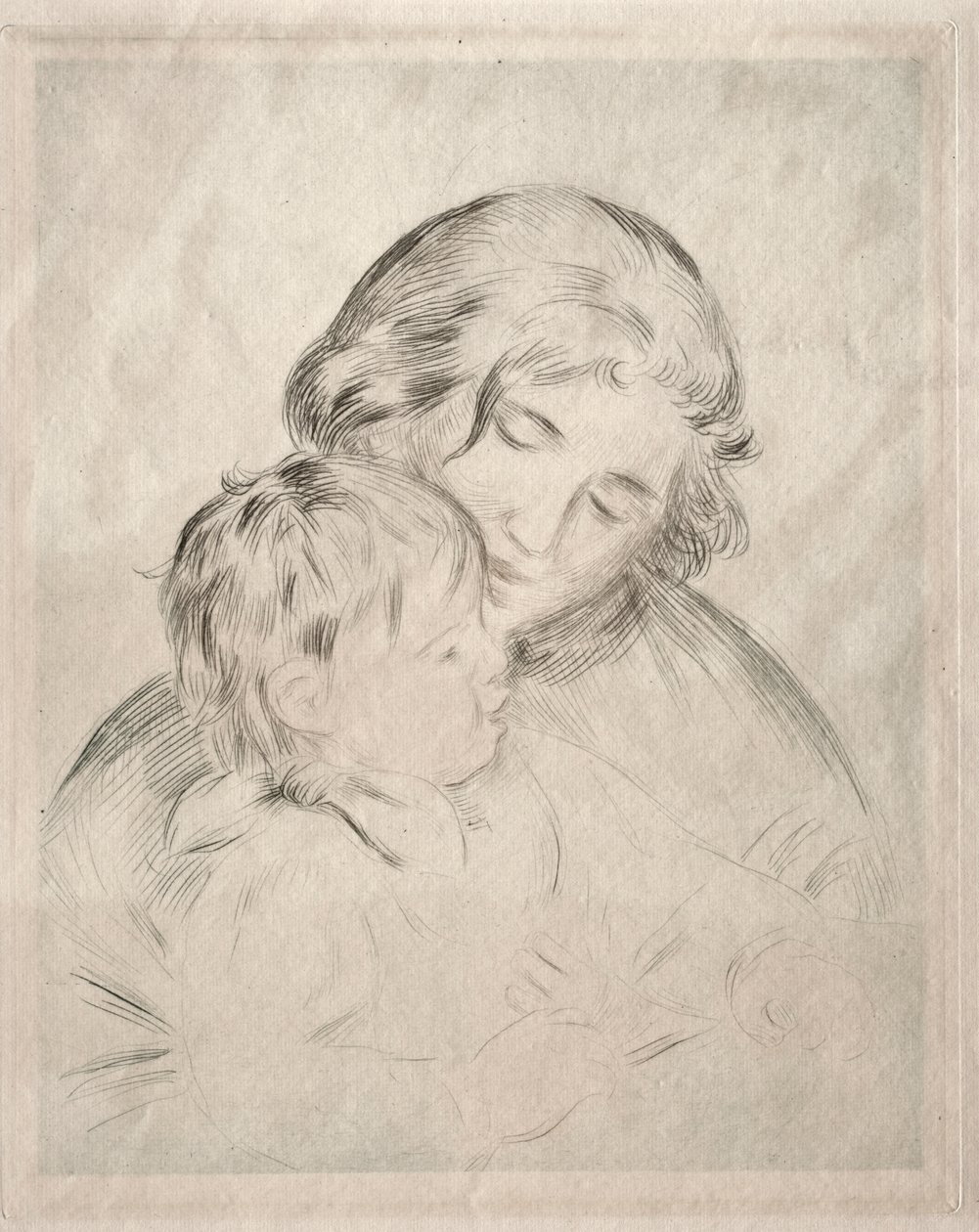 Äiti ja lapsi tekijältä Pierre Auguste Renoir
