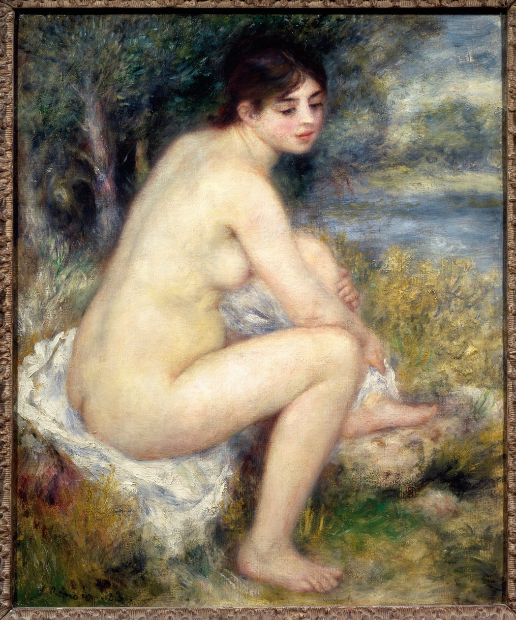 Alaston nainen maisemassa tekijältä Pierre Auguste Renoir