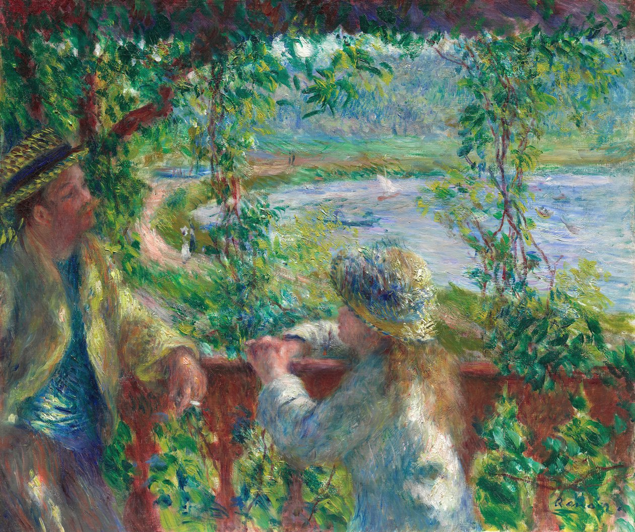 Lähellä järveä, 187980. tekijältä Pierre Auguste Renoir