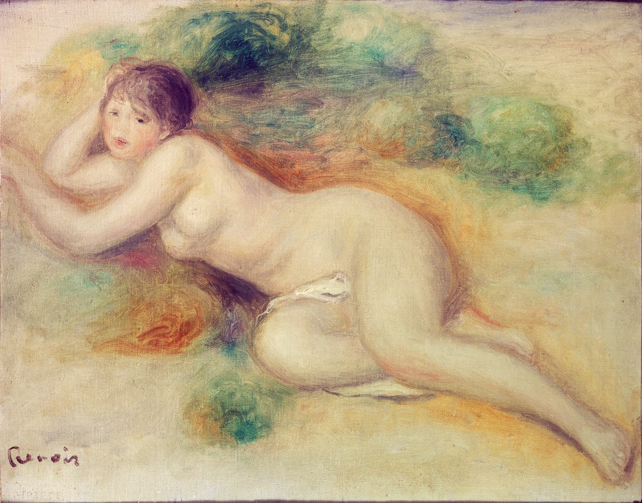 Alaston tyttöhahmo, 1880-1889 tekijältä Pierre Auguste Renoir