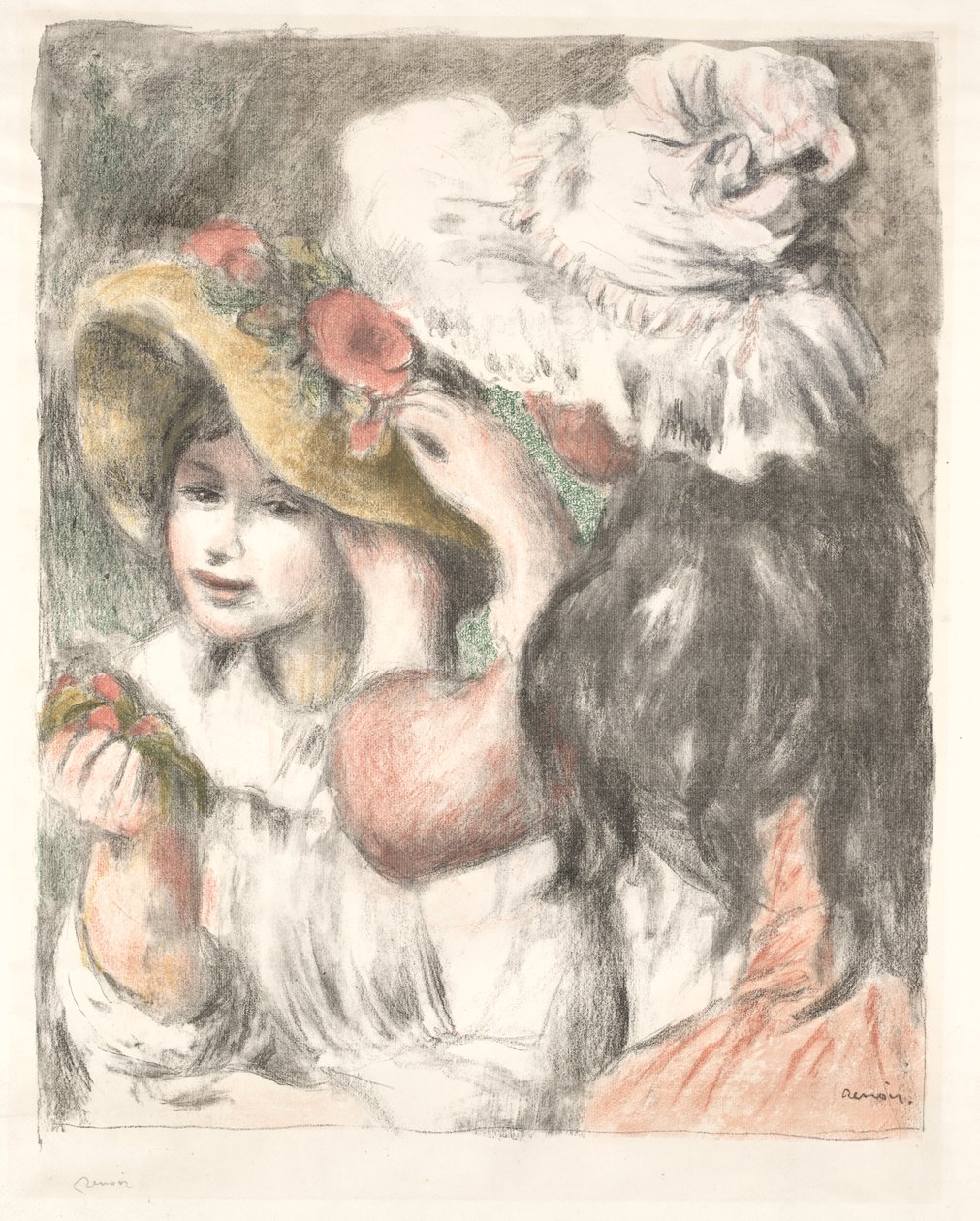 Hatun kiinnittäminen tekijältä Pierre Auguste Renoir