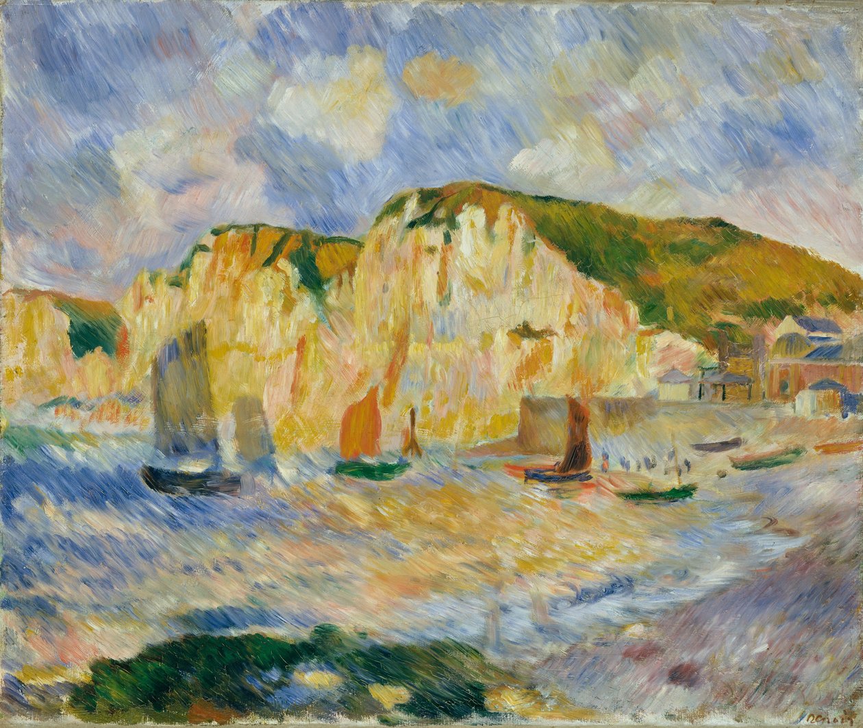 Meri ja kalliot, n. 1885. tekijältä Pierre Auguste Renoir