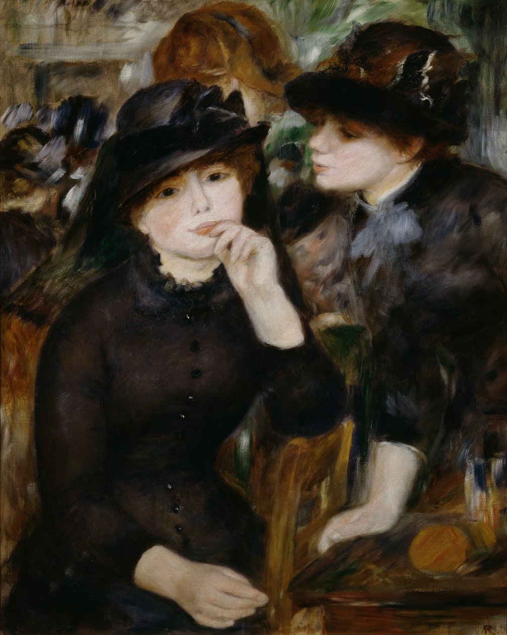 Kaksi tyttöä mustassa, 1880-1882. tekijältä Pierre Auguste Renoir
