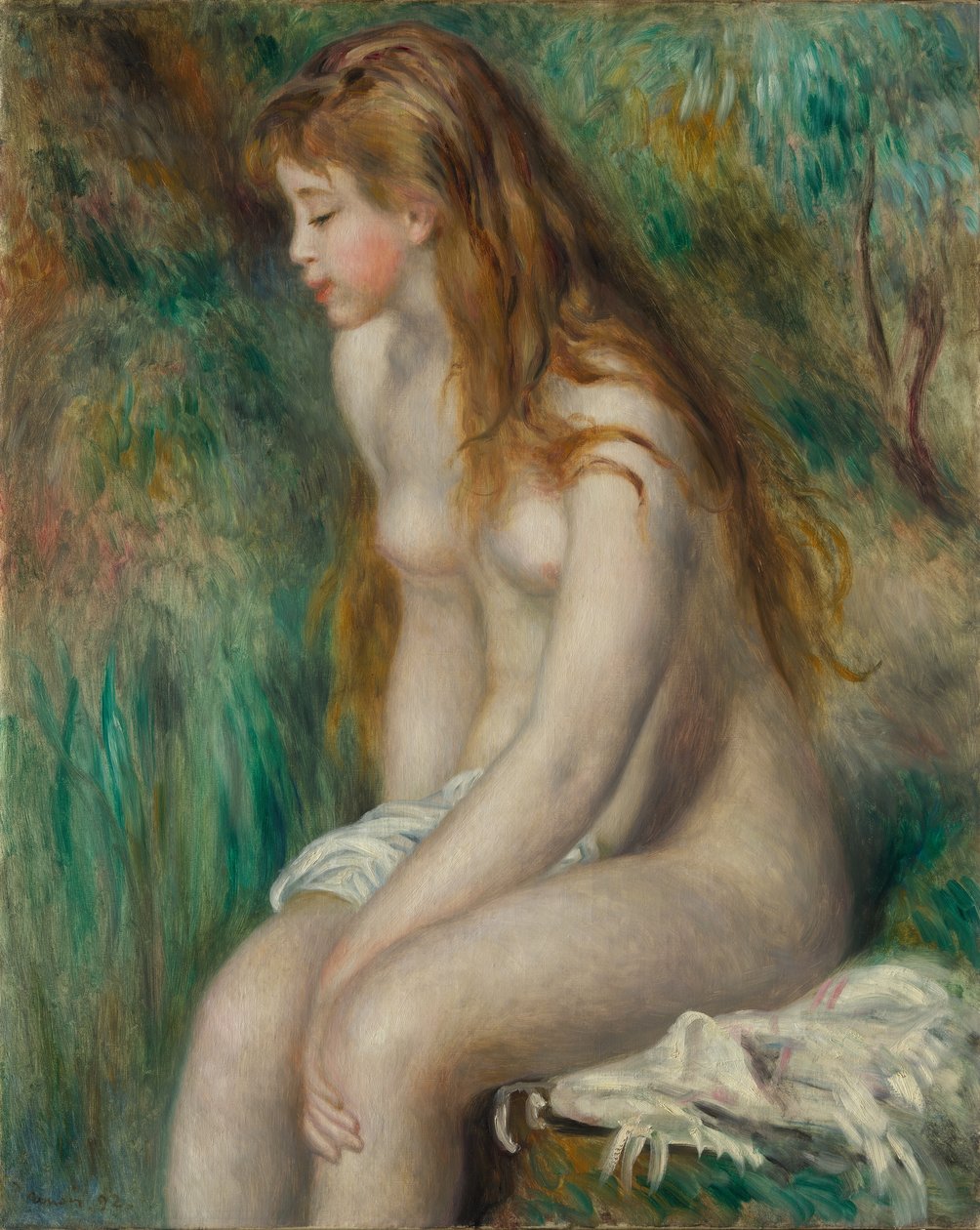Nuori tyttö kylpee, 1892. tekijältä Pierre Auguste Renoir