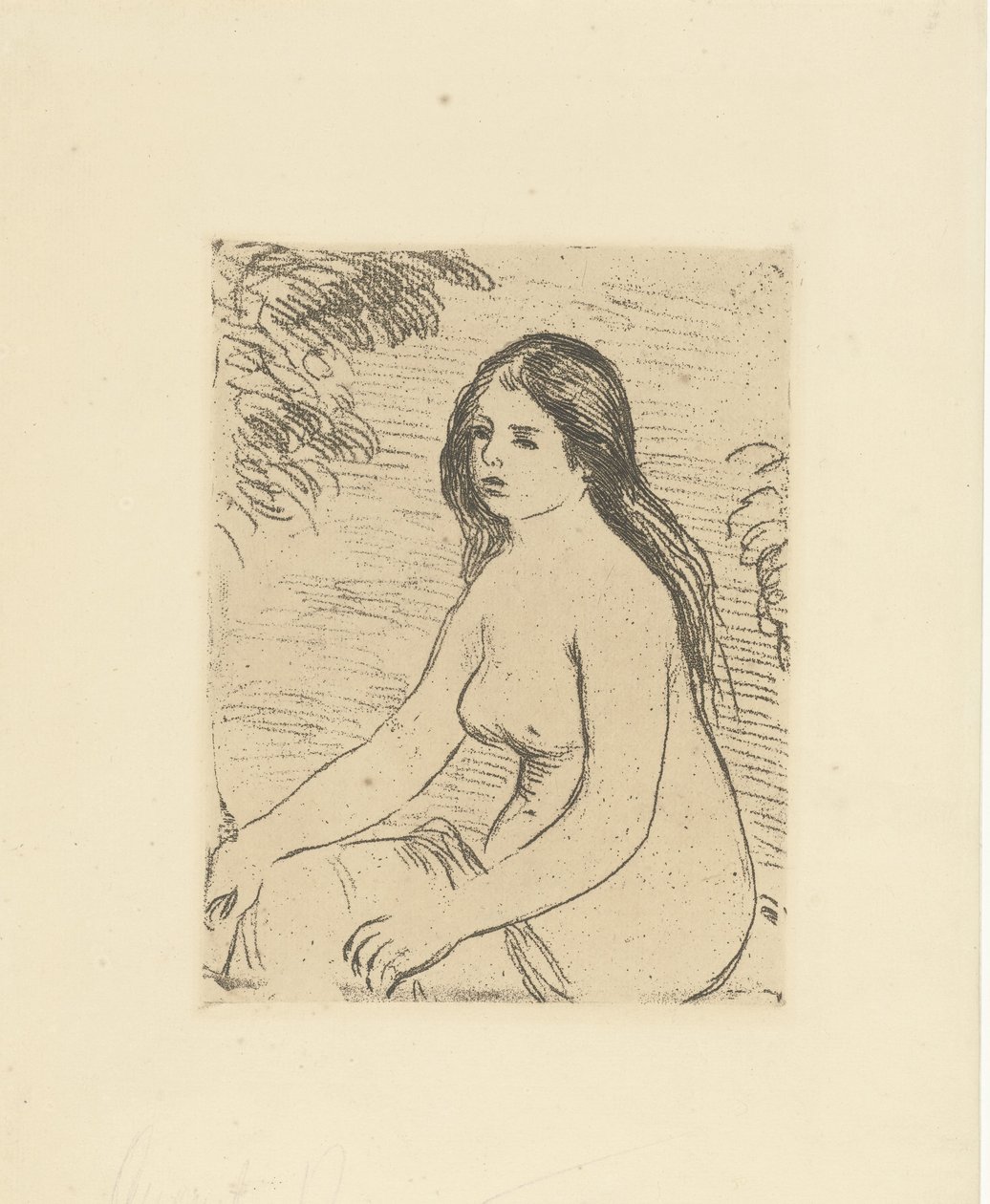 Istuva alaston nainen Femme nue assise tekijältä Pierre Auguste Renoir
