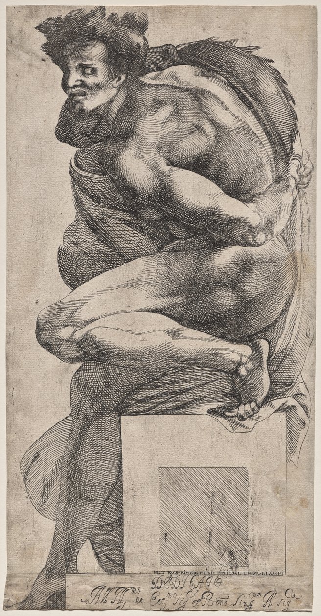 Ignudo (Michelangelon mukaan) tekijältä Pierre Biard the Younger