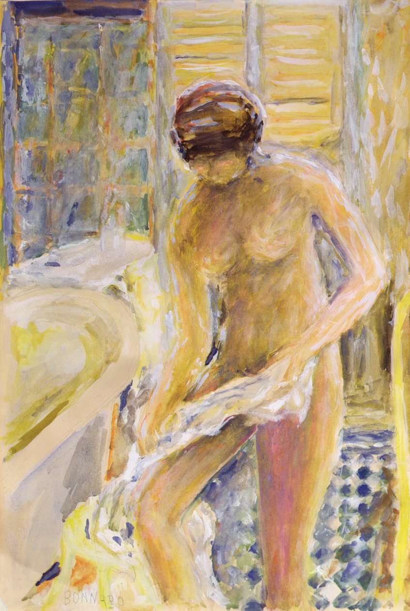 Kylvyn jälkeen, n. 1933 (guassi) tekijältä Pierre Bonnard