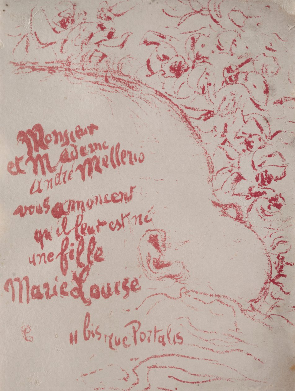 Syntymäilmoitus, 1898. tekijältä Pierre Bonnard